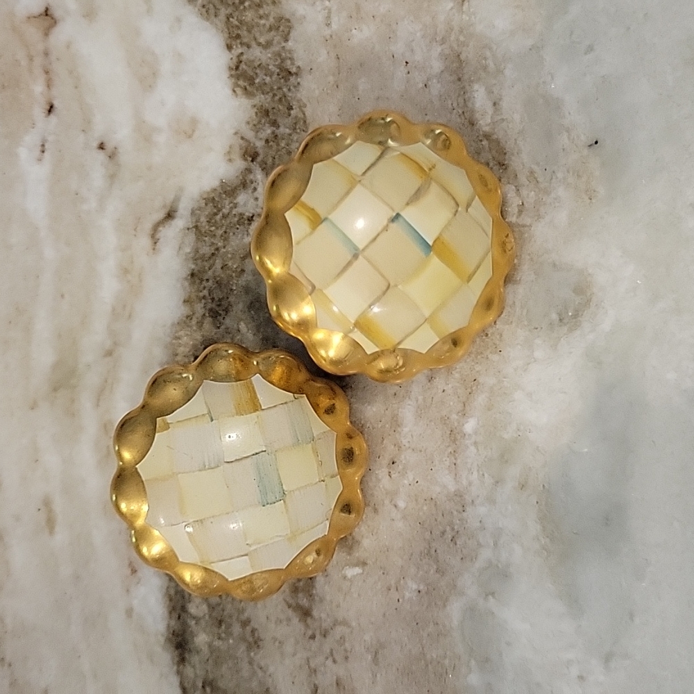 MacKenzie Childs Parchment Draw cabinet Knobs